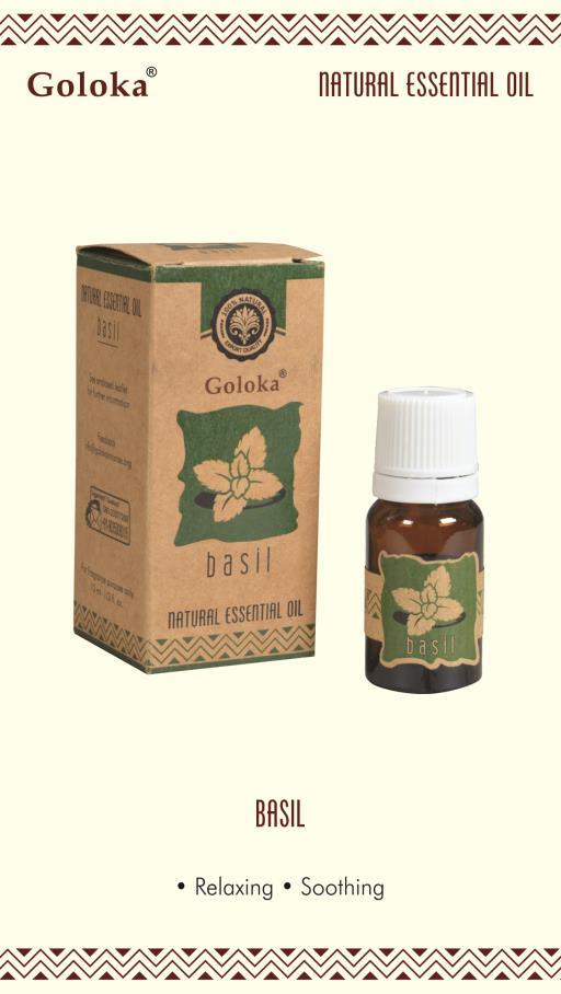 Goloka Basil Natural & Undiluted Essential Oil 10ml