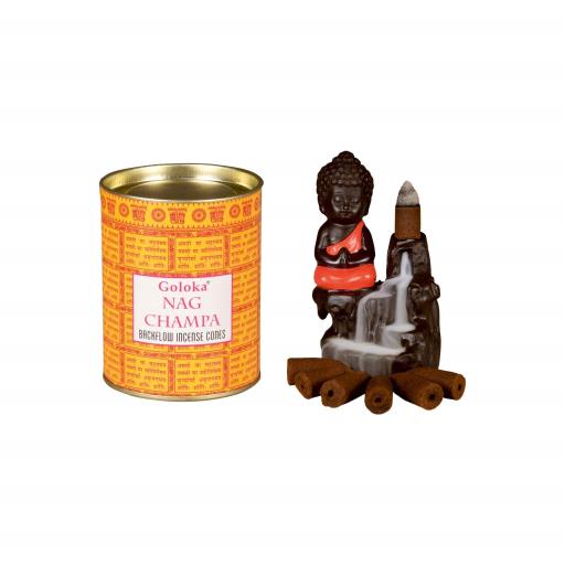 Goloka Backflow Cones – Nag Champa Backflow Incense 24 Cones