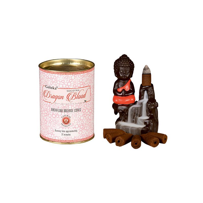 Goloka Backflow Cones - Dragon's Blood Masala Backflow Incense 24 Cones