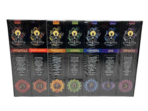 Goloka - 7.8" Seven Chakra Incense Kit