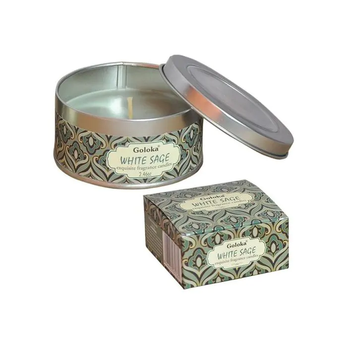 Goloka – White Sage Travel Tin Candle – 2.4 oz