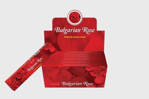 Nandita - Bulgarian Rose Incense Natural & Organic Hand-rolled Masala Incense Sticks 15g