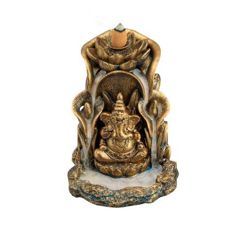 ZenN – Bronze Ganesha Backflow Incense Burner 5.6×4.5×5.4”