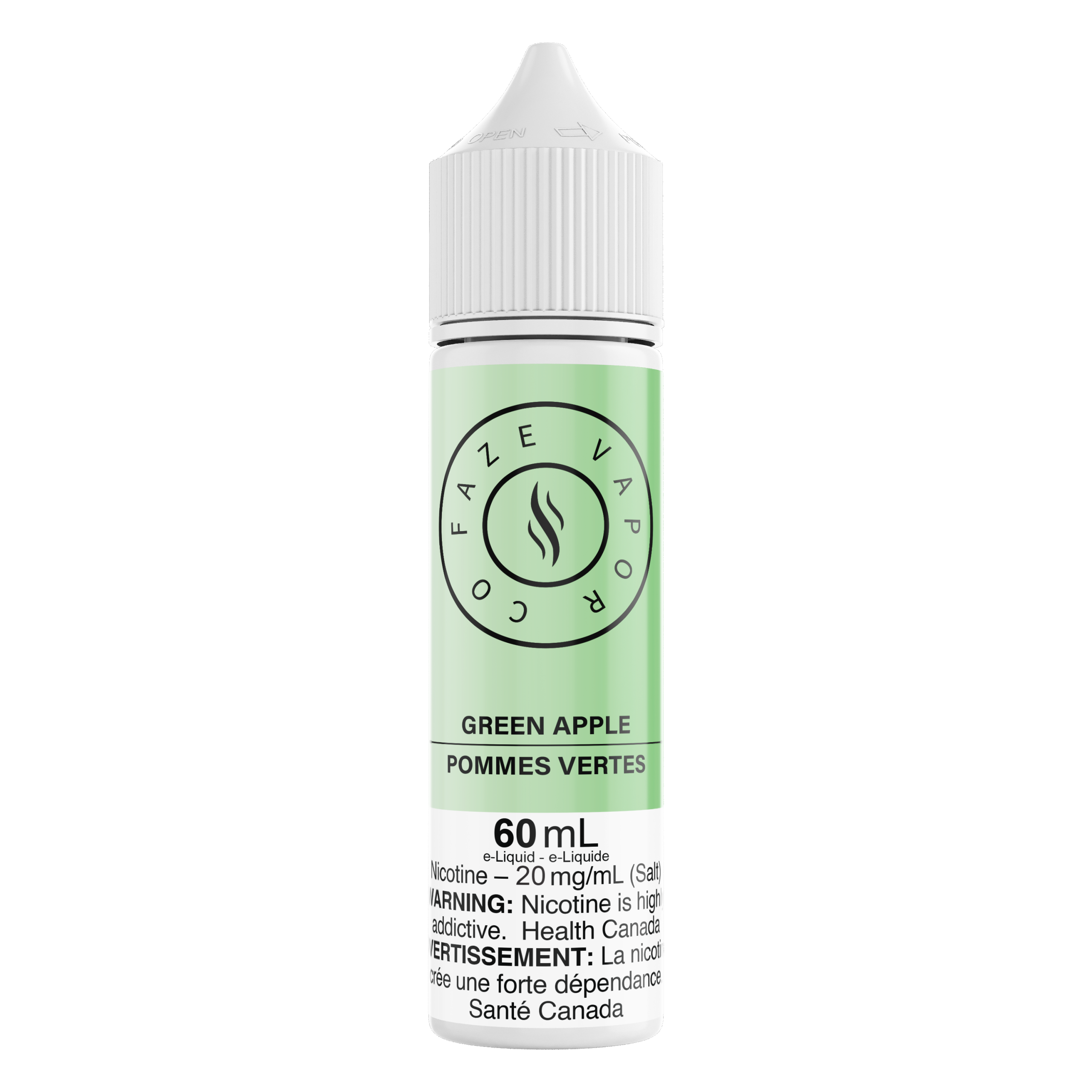 Faze Vapor Co 60mL Salts – Green Apple