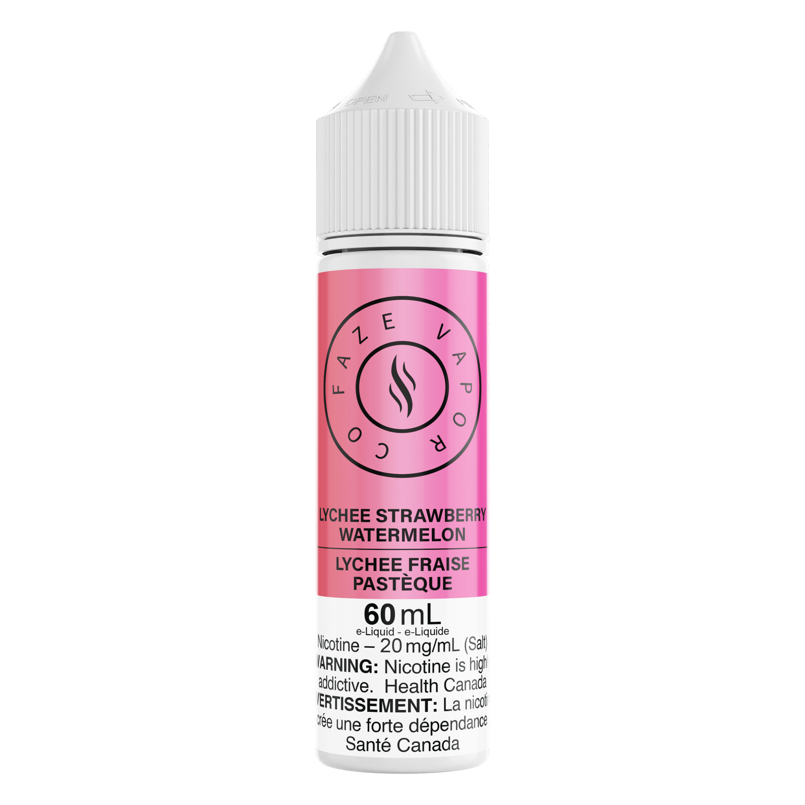 Faze Vapor Co 60mL Salts – Lychee Strawberry Watermelon