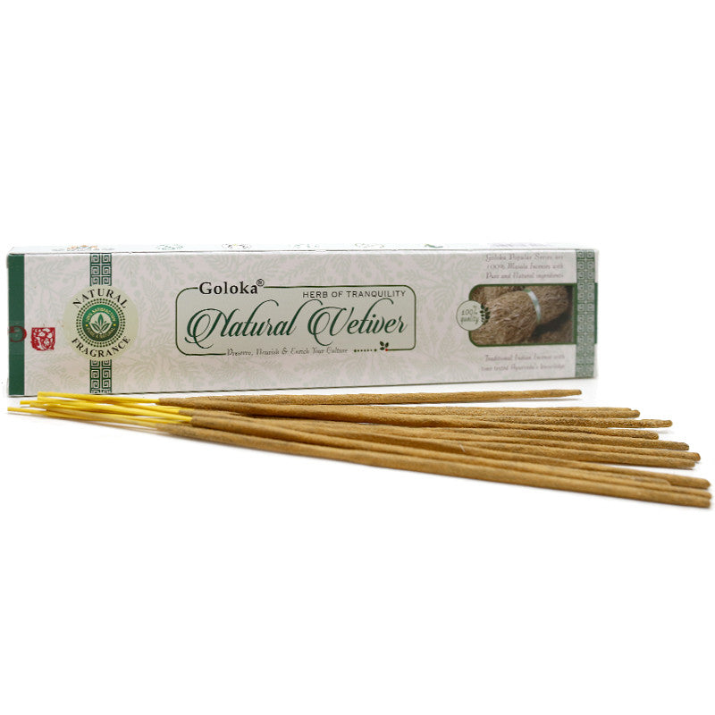 All Products Goloka β Natural Vetiver 9β³ Incense Sticks (15g)