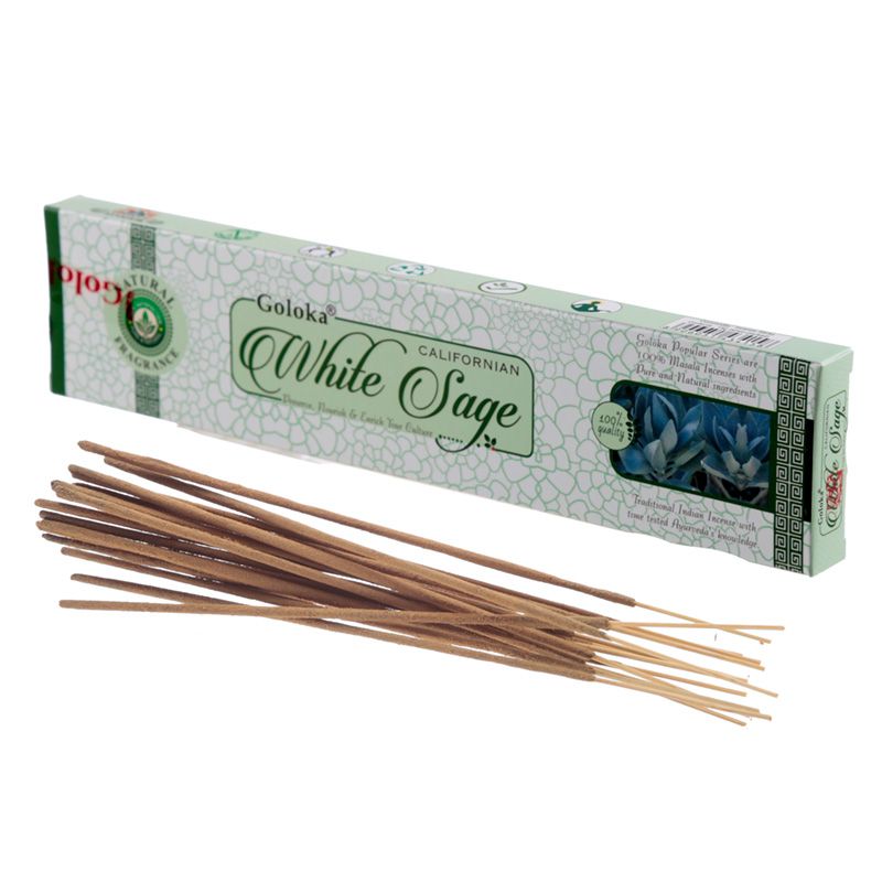 All Products Goloka β White Sage 9β³ Incense Sticks (15g)