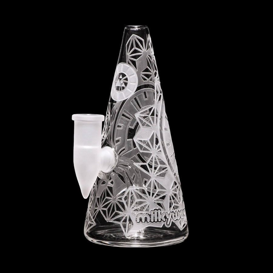 Milkyway Glass 6" Hypnotic Pyramid Bubbler Bong