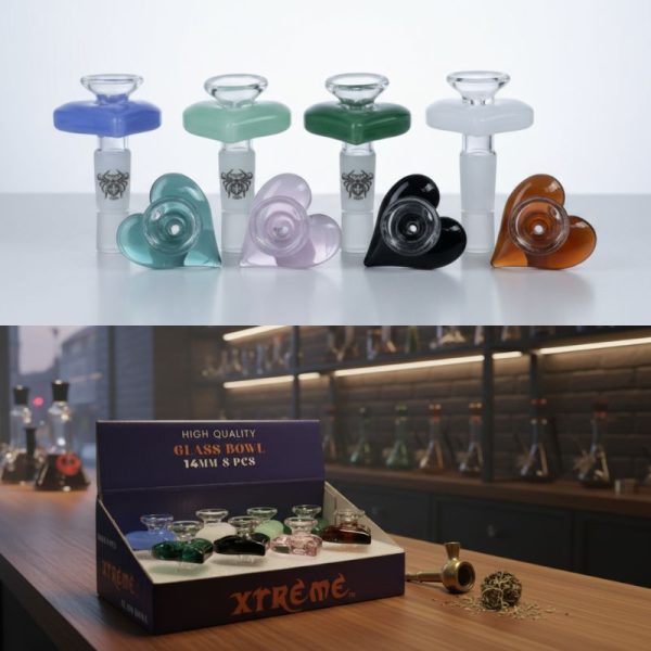 Xtreme – 14mm Heart Shaped Glass Bowl