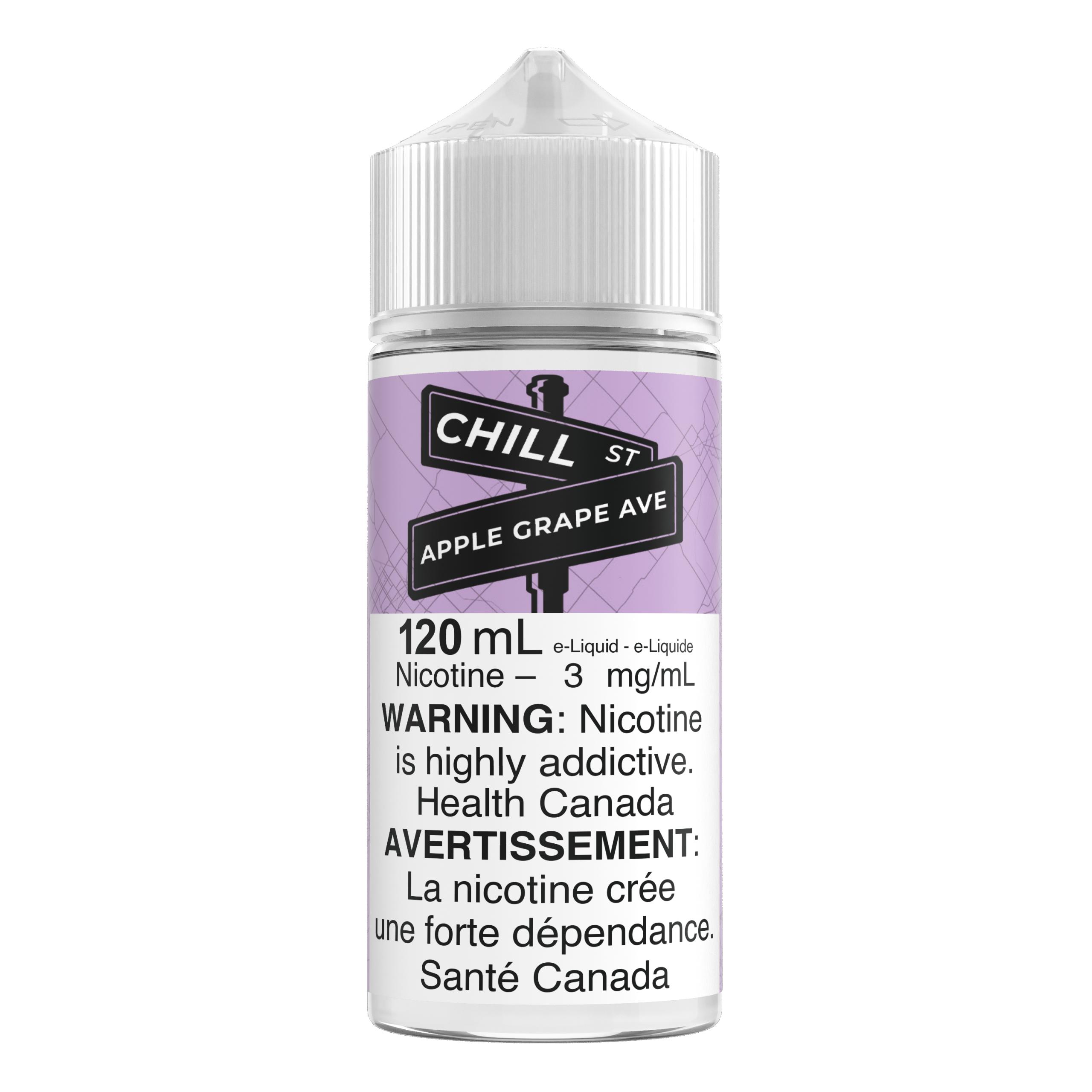 Chill St. 120mL E-liquid – Apple Grape Ave.