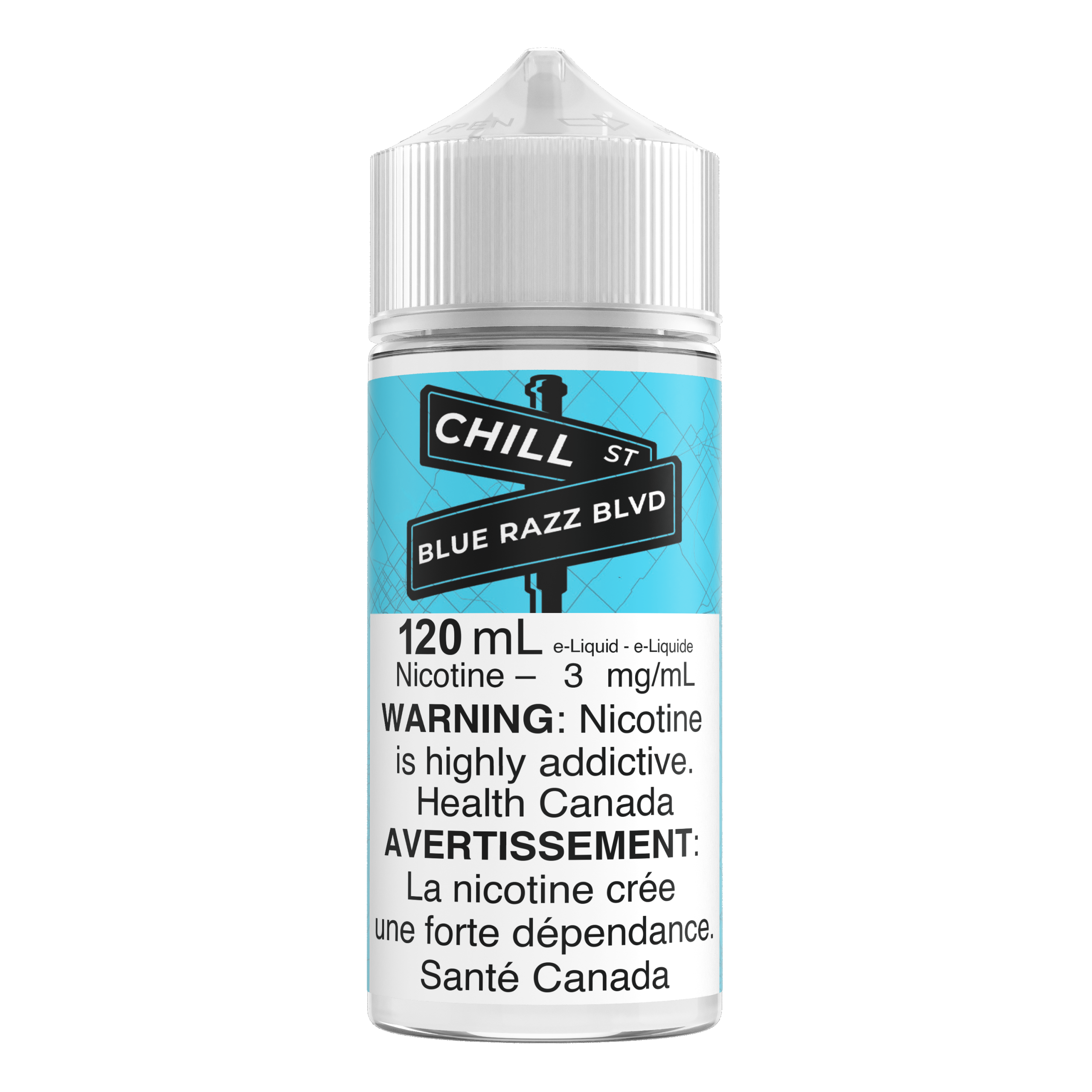 Chill St. 120mL E-liquid – Blue Razz BLVD