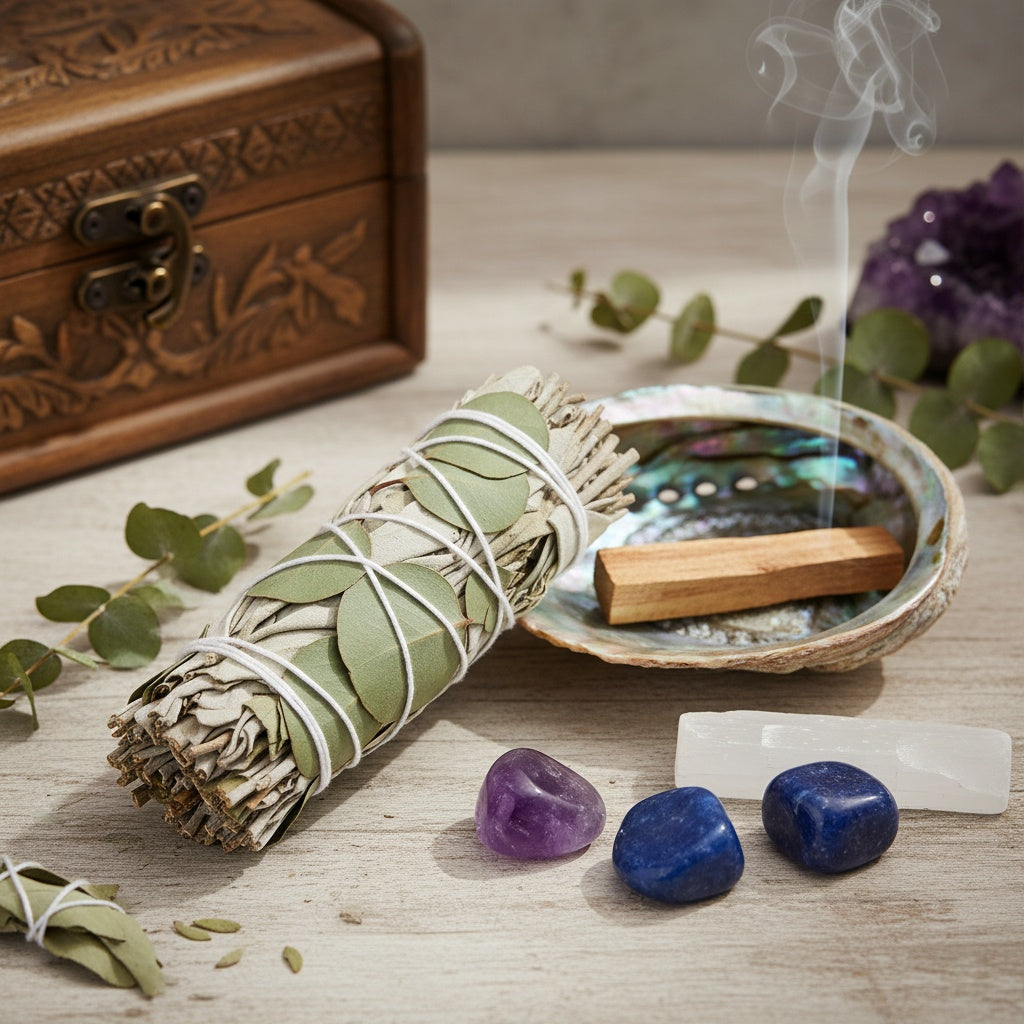 4" White Sage & Eucalyptus Smudge Stick