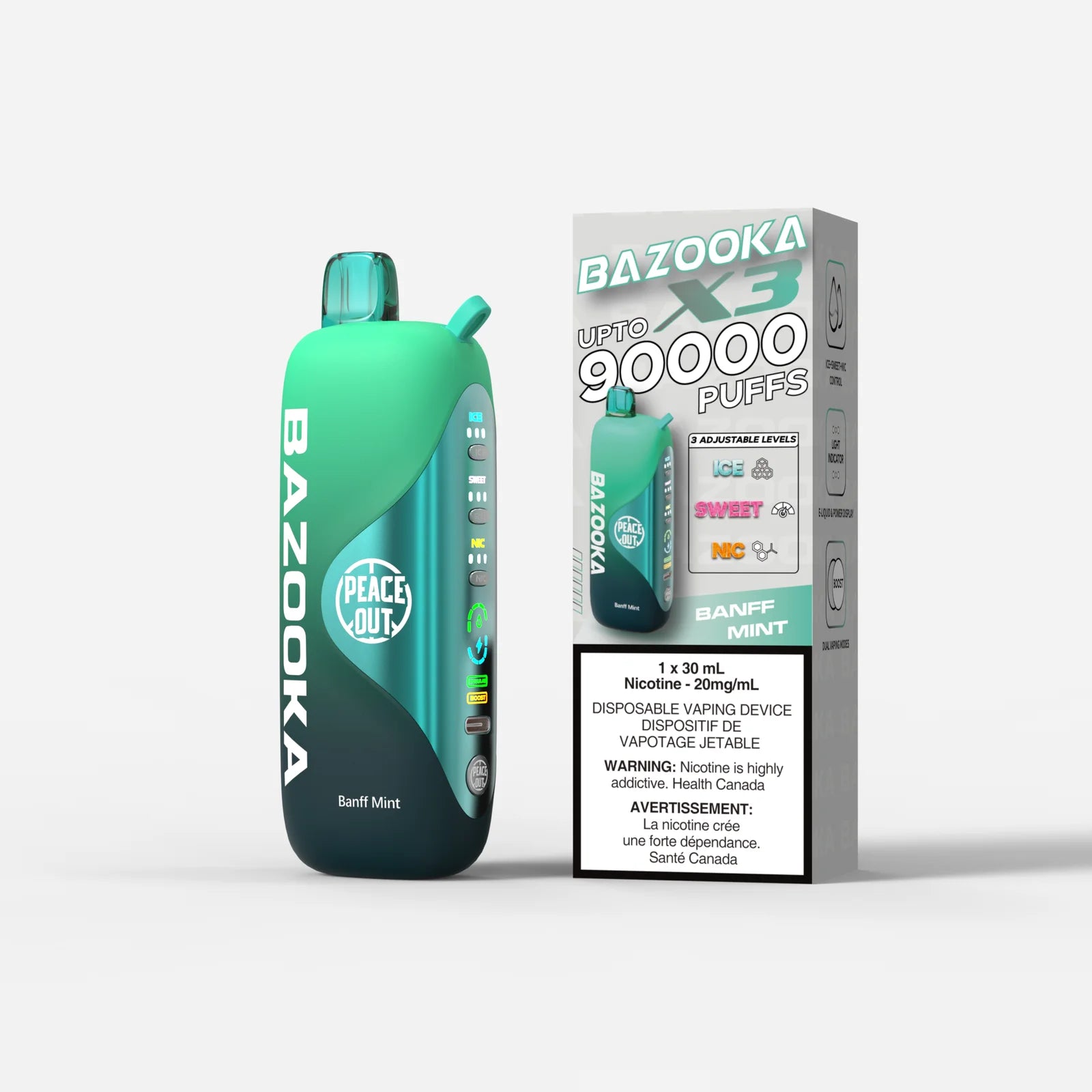 [CLEARANCE] Peace Out Bazooka X3 Disposable Vape 30mL