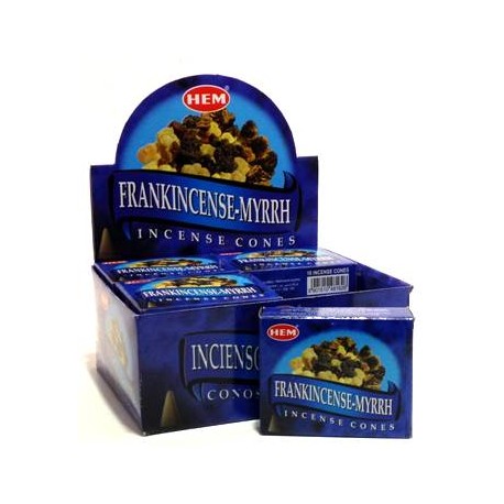 HEM - Frankincense Myrrh Incense Cones (10 Cones)