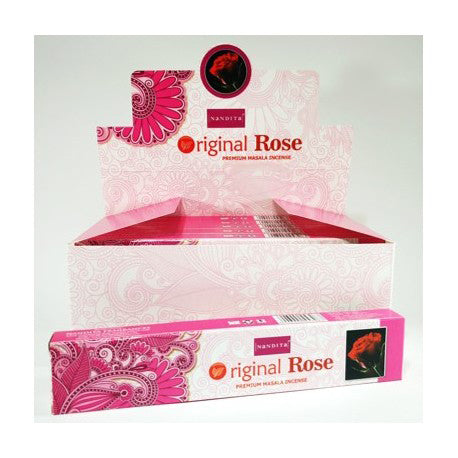 All Products Nandita - Original Rose Incense Natural & Organic Hand-rolled Masala Incense Sticks 15g